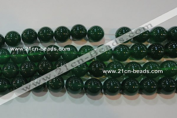 CAG6609 15.5 inches 16mm round green agate gemstone beads