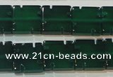 CAG6636 15.5 inches 10*10mm square green agate gemstone beads