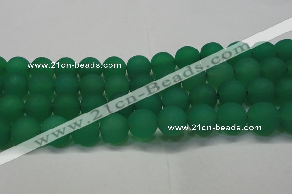 CAG6734 15 inches 16mm round green pilates agate beads
