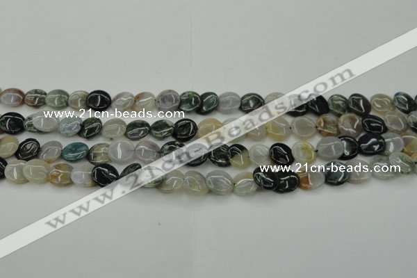 CAG6770 15.5 inches 12mm flat round Indian agate beads wholesale