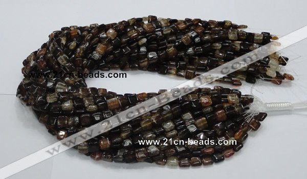 CAG692 15.5 inches 8*8mm square dragon veins agate beads wholesale