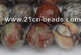 CAG7016 15.5 inches 16mm faceted round ocean agate gemstone beads