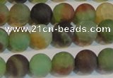 CAG7168 15.5 inches 8mm round matte rainbow agate gemstone beads