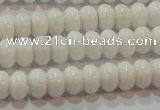CAG7191 15.5 inches 5*8mm rondelle white agate gemstone beads