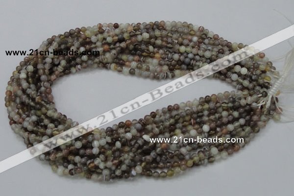 CAG734 15.5 inches 4mm round botswana agate beads wholesale