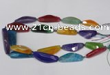 CAG7417 15.5 inches 16*35mm - 18*50mm dragon veins agate beads