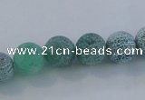 CAG7547 15.5 inches 14mm round frosted agate beads wholesale