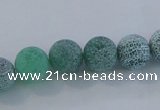 CAG7548 15.5 inches 16mm round frosted agate beads wholesale