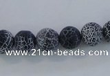 CAG7558 15.5 inches 4mm round frosted agate beads wholesale