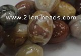 CAG774 15.5 inches 16*21mm rice yellow agate gemstone beads