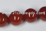 CAG7858 15.5 inches 20mm round red agate beads wholesale