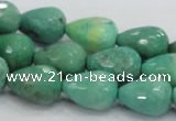 CAG7878 15.5 inches 12*16mm faceted teardrop grass agate beads