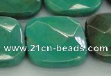 CAG7919 15.5 inches 35*35mm faceted square grass agate beads
