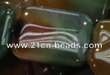 CAG794 15.5 inches 30*40mm rectangle rainbow agate gemstone beads