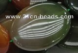 CAG797 15.5 inches 30*40mm oval rainbow agate gemstone beads