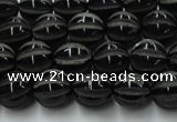 CAG8000 15.5 inches 8mm carved round black agate beads