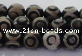 CAG8701 15.5 inches 8mm round matte tibetan agate gemstone beads
