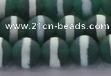 CAG8713 15.5 inches 12mm round matte tibetan agate gemstone beads
