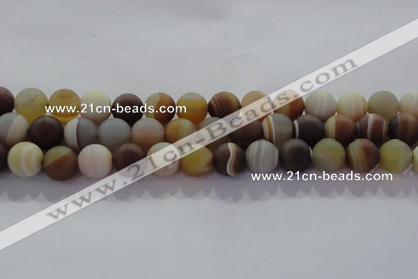 CAG8728 15.5 inches 12mm round matte madagascar agate beads