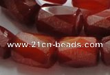CAG879 15.5 inches 13*20mm faceted column agate gemstone beads