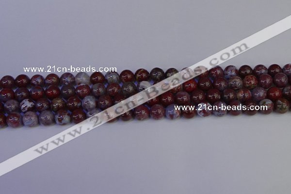 CAG9122 15.5 inches 8mm round red lightning agate beads
