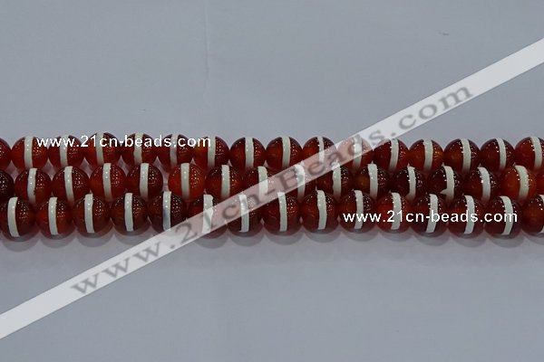 CAG9142 15.5 inches 10mm round tibetan agate beads wholesale