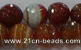 CAG9233 15.5 inches 12mm faceted round line agate beads wholesale