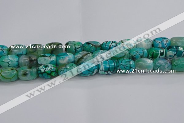 CAG9546 15.5 inches 13*18mm drum dragon veins agate beads