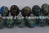 CAG9606 15.5 inches 10*14mm rondelle ocean agate gemstone beads