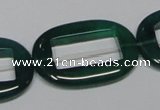 CAG967 15.5 inches 22*32mm oval green agate gemstone beads wholesale