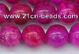 CAG9928 15.5 inches 12mm round fuchsia crazy lace agate beads