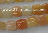 CAJ113 15.5 inches 12*12mm square red aventurine jade beads