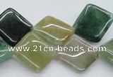CAJ214 15.5 inches 20*20mm diamond Indian aventurine jade beads