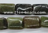 CAJ216 15.5 inches 15*20mm rectangle Indian aventurine jade beads