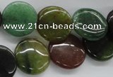 CAJ230 15.5 inches 16mm flat round Indian aventurine beads