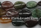 CAJ246 15.5 inches 12*16mm flat teardrop Indian aventurine beads