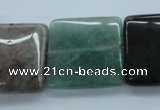 CAJ252 15.5 inches 25*25mm square Indian aventurine beads