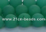 CAJ714 15.5 inches 12mm round matte green aventurine beads