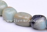 CAM09 13*16mm pebble natural amazonite gemstone beads Wholesale