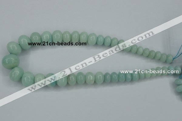 CAM126 15.5 inches multi-size rondelle amazonite gemstone beads
