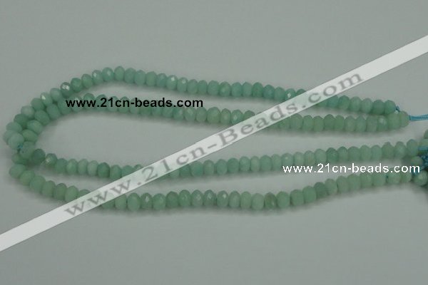CAM144 15.5 inches 5*8mm faceted rondelle amazonite gemstone beads