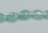 CAM157 15.5 inches 10*14mm faceted teardrop amazonite gemstone beads