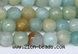 CAM1745 15.5 inches 6mm faceted round amazonite beads wholesale