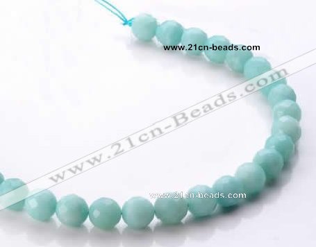 CAM29 natural amazonite faceted round 12mm stone beads Wholesale