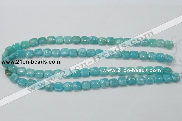CAM306 15.5 inches 10*10mm square natural peru amazonite beads wholesale