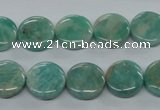 CAM500 15.5 inches 12mm coin mexican amazonite gemstone beads