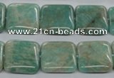 CAM504 15.5 inches 18*18mm square mexican amazonite gemstone beads