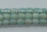CAM516 15.5 inches 6*8mm rice mexican amazonite gemstone beads