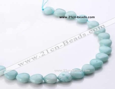 CAM55 heart natural amazonite 14*14mm gemstone beads Wholesale