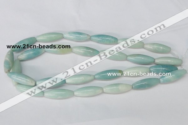 CAM603 15.5 inches 10*30mm rice Chinese amazonite gemstone beads